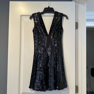 Dress the Population Elegant Black Sequin Gown